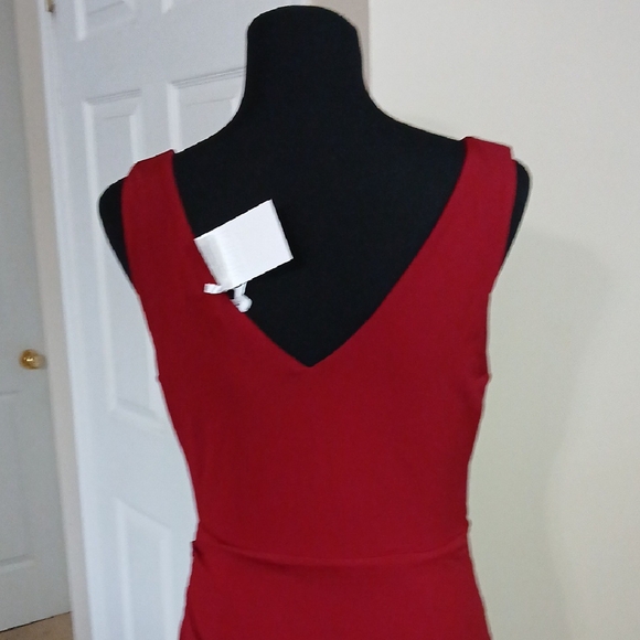 Grace Karin Burgundy High Low Dress - Picture 4 of 9
